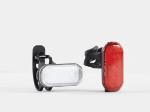 A versatile USB rechargeable bike light set designed to help riders stand out after dark.