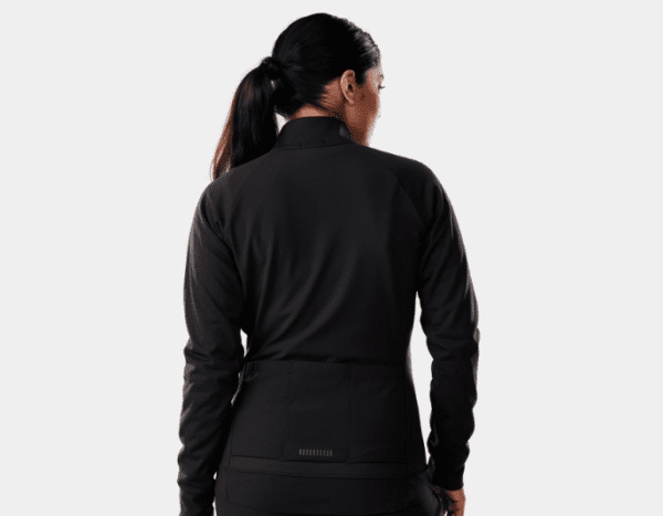 The Circuit Women's Softshell Cycling Jacket is a simple yet sophisticated jacket to fend off the elements. It's built around a three-layer fabric that's wind-resistant and waterproof with excellent breathability. The brushed thermal interior is ultra-soft on the skin and provides the right amount of insulation, while three open-back pockets store all of your ride essentials, and a fitted cut provides a streamlined fit with room to layer.